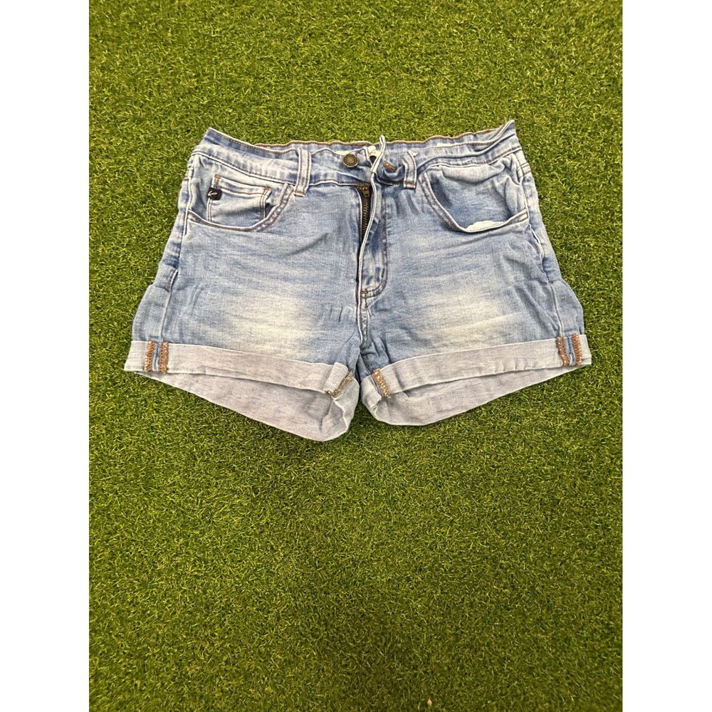 Kancan Light Wash Cuffed Denim Shorts KC7062M Size 11/29